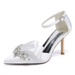 Saténová mašľa so svorkami na podpätku princeznej topánky svadobné topánky