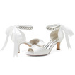 Svadobné ihlové svadobné topánky s otvorenou špičkou sandále svadobné veľké topánky pre družičku