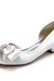 Svadobné topánky a topánky s jednoduchou veľkosťou lukom saténové sandále