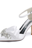 Saténová mašľa so svorkami na podpätku princeznej topánky svadobné topánky